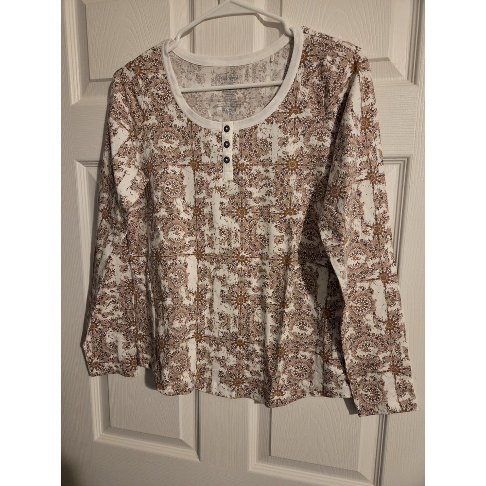 OLD RANCH Women's Size‎ Small S Shirt Long Sleeve  Earth Brown NEW